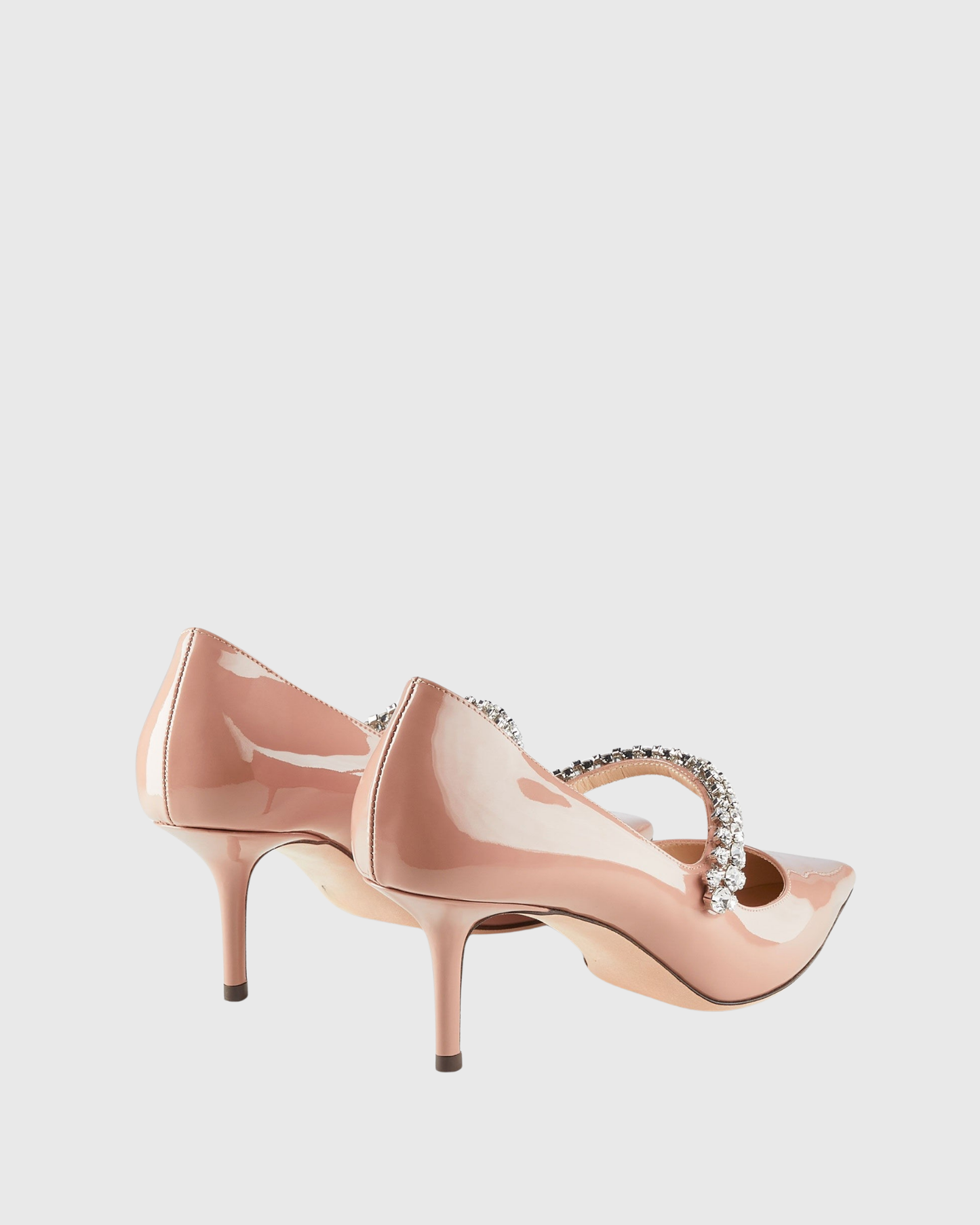 Terza Rhinestone Strap Pumps In Pink