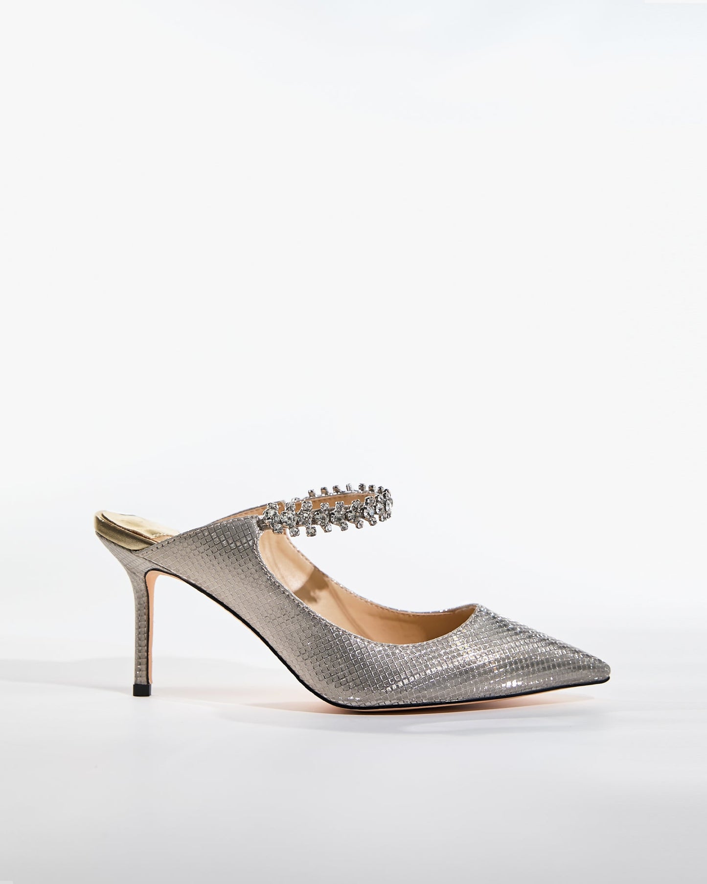 Terza Sparkle Texture Diamond Starp Mules