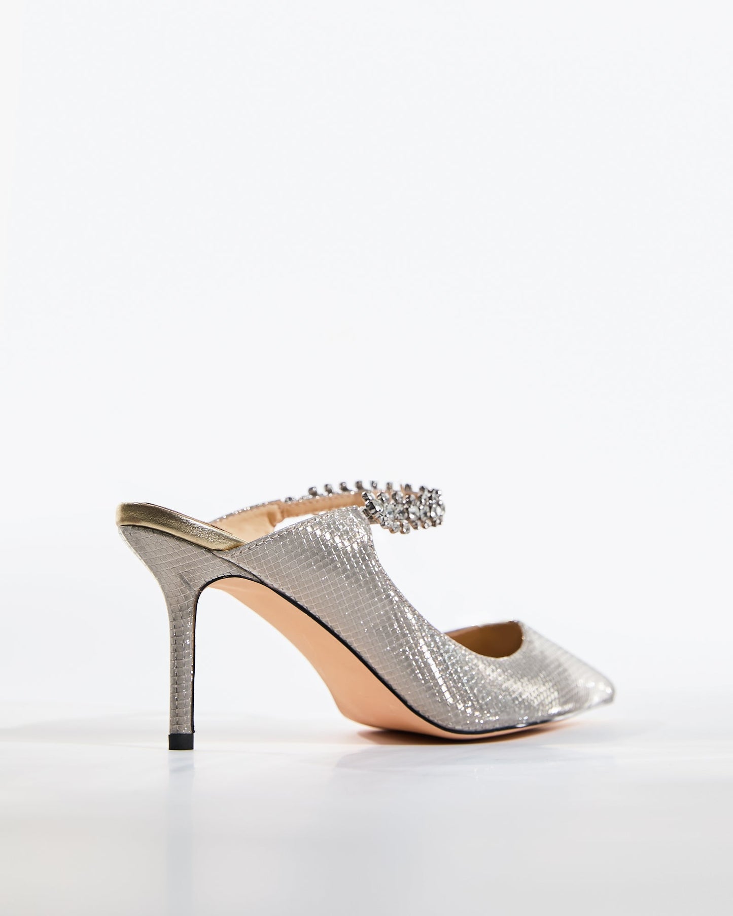 Terza Sparkle Texture Diamond Starp Mules