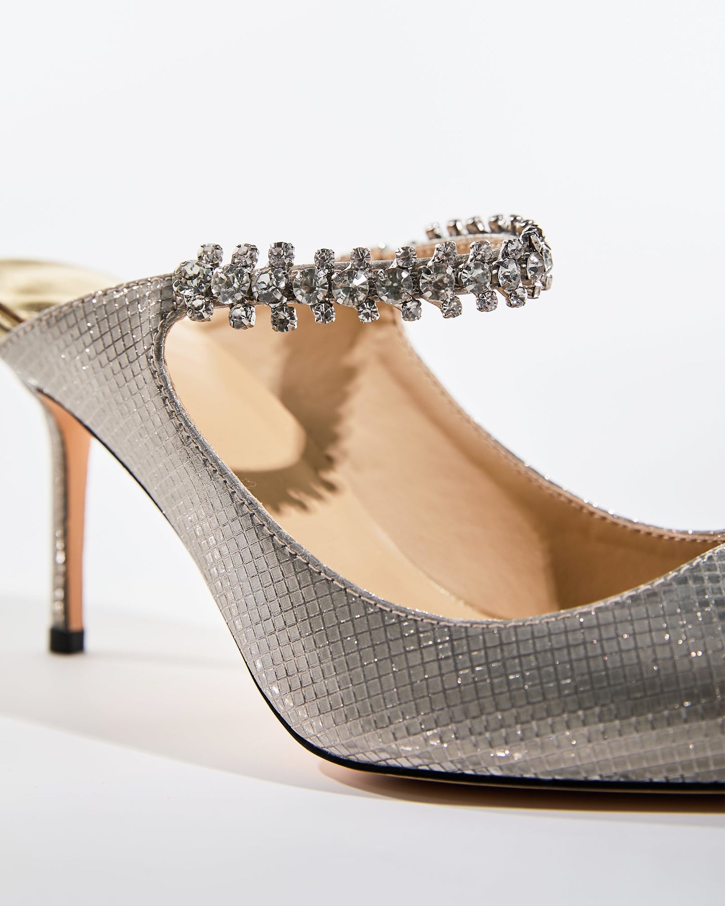 Terza Sparkle Texture Diamond Starp Mules