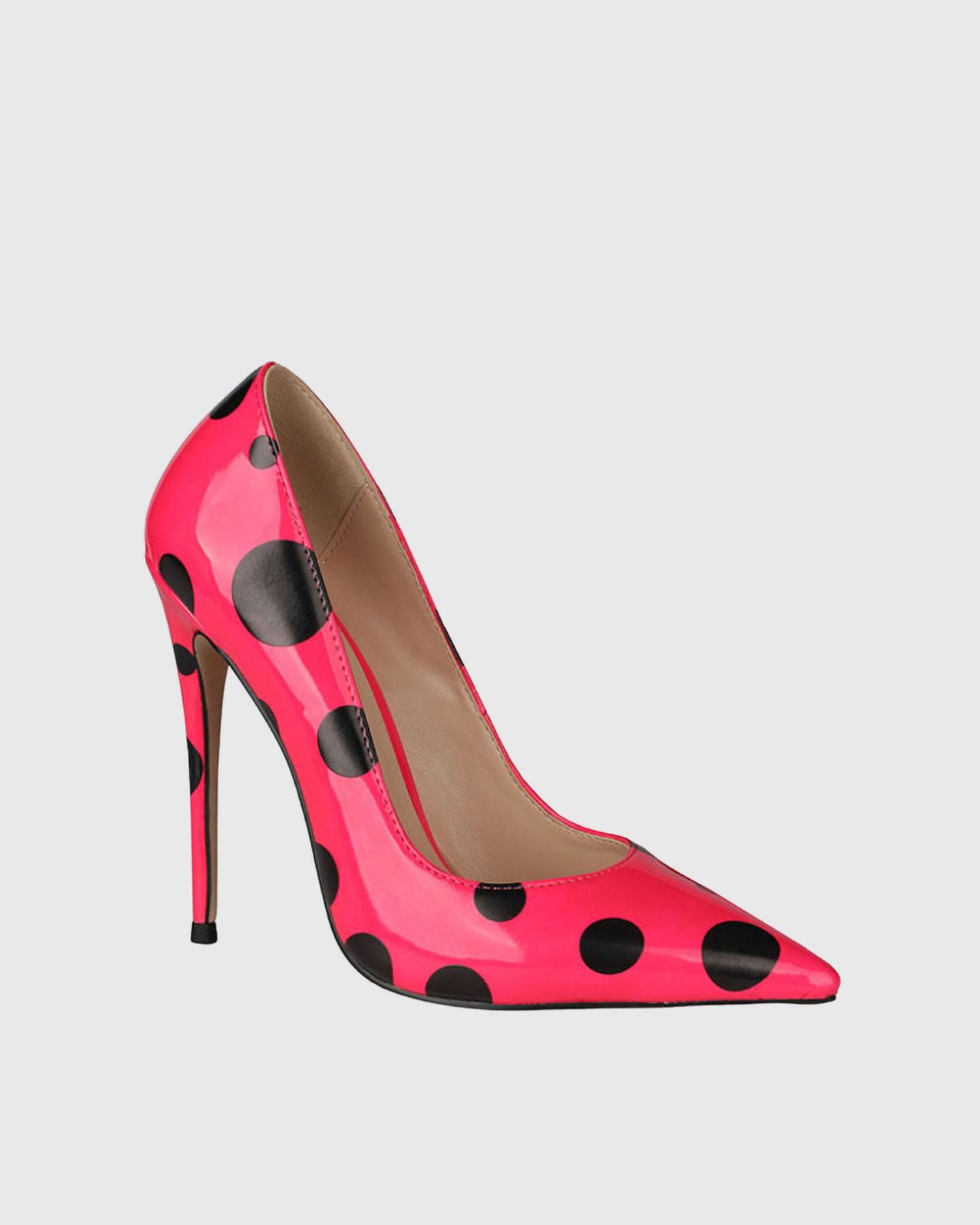 Tina Polka Dots Pumps In Hot Pink