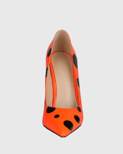 Tina Polka Dots Pumps In Orange