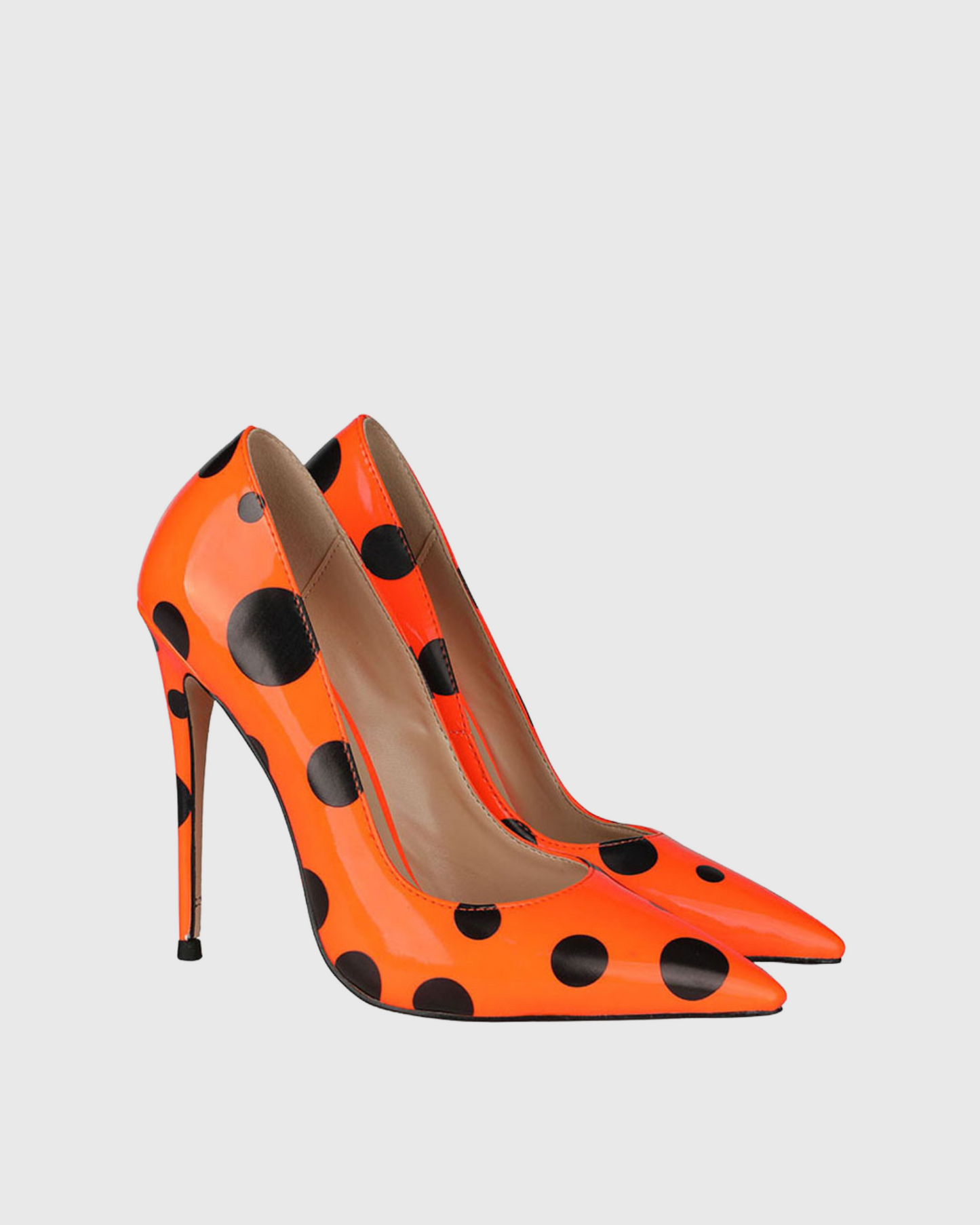 Tina Polka Dots Pumps In Orange