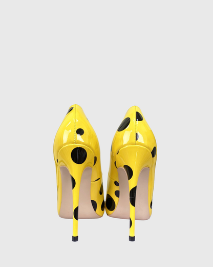 Tina Polka Dots Pumps In Yellow