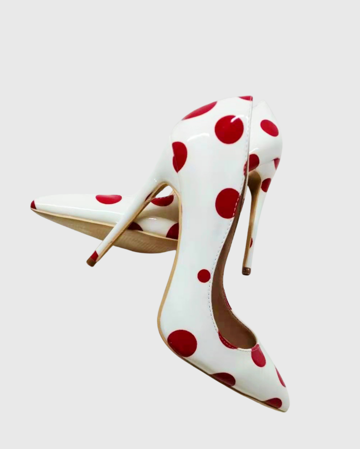 Tina Red Polka Dot Pumps