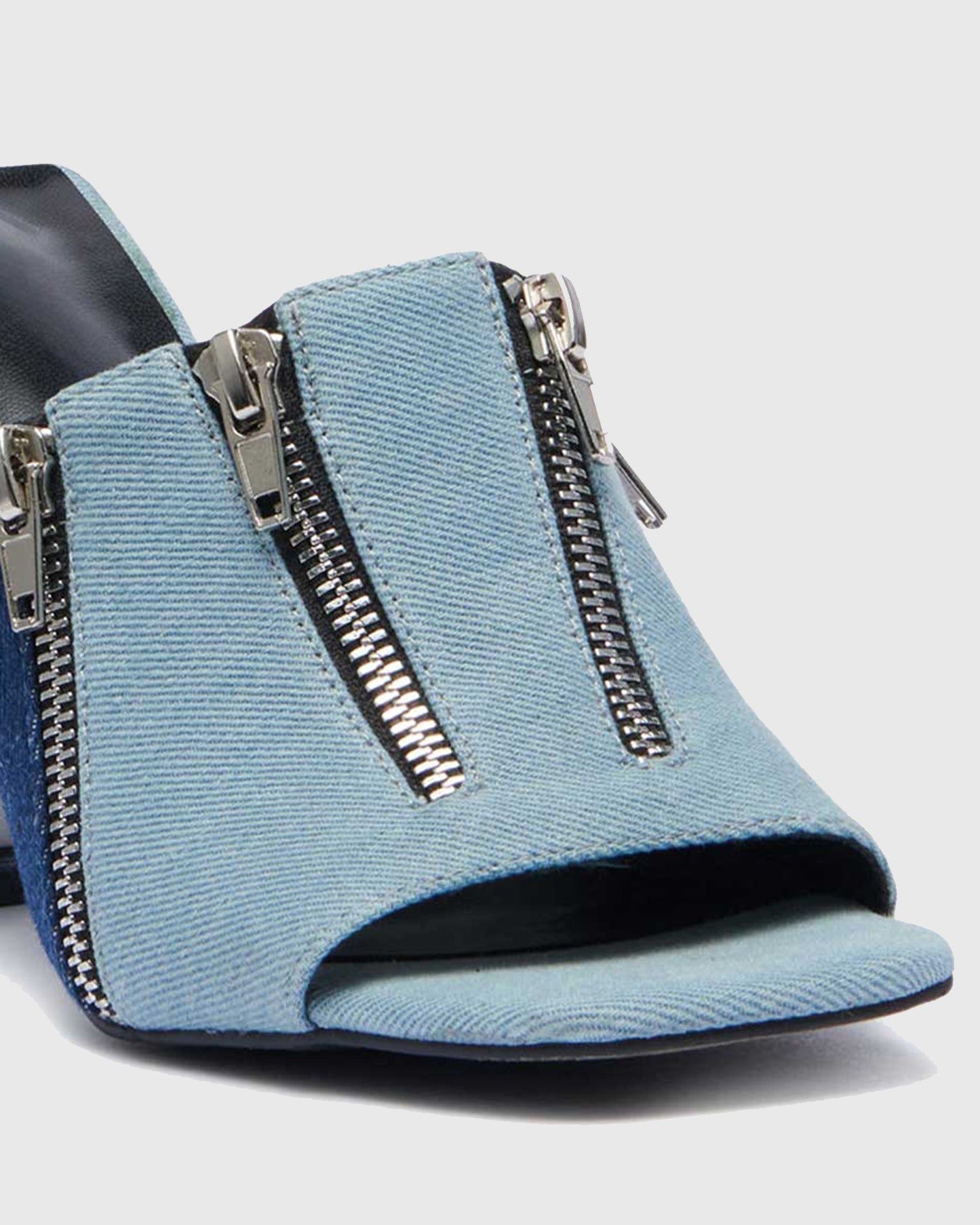 Tonina Denim Metal Circle Slippers