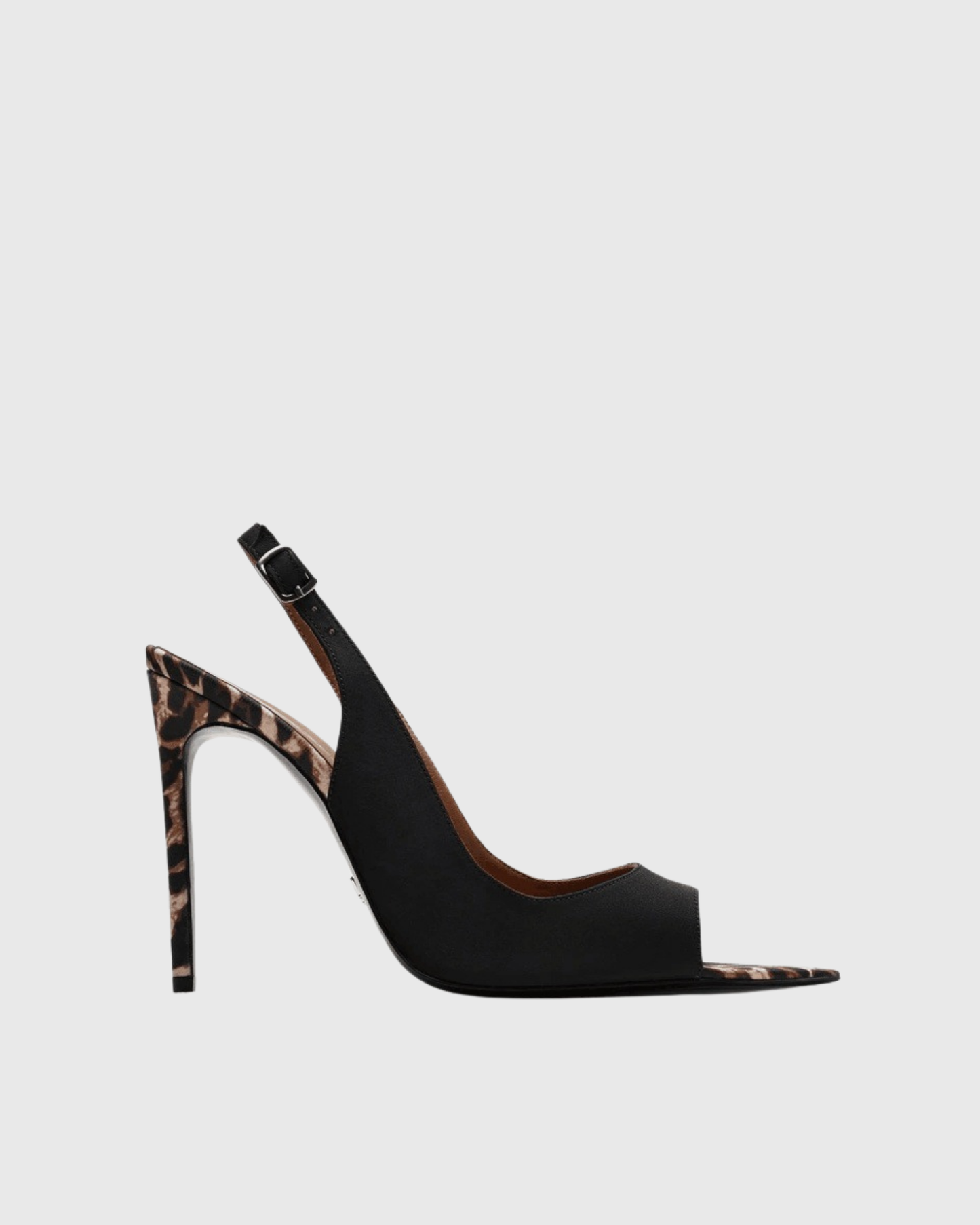 Tove Leopard Print Splicing Slingback Pumps