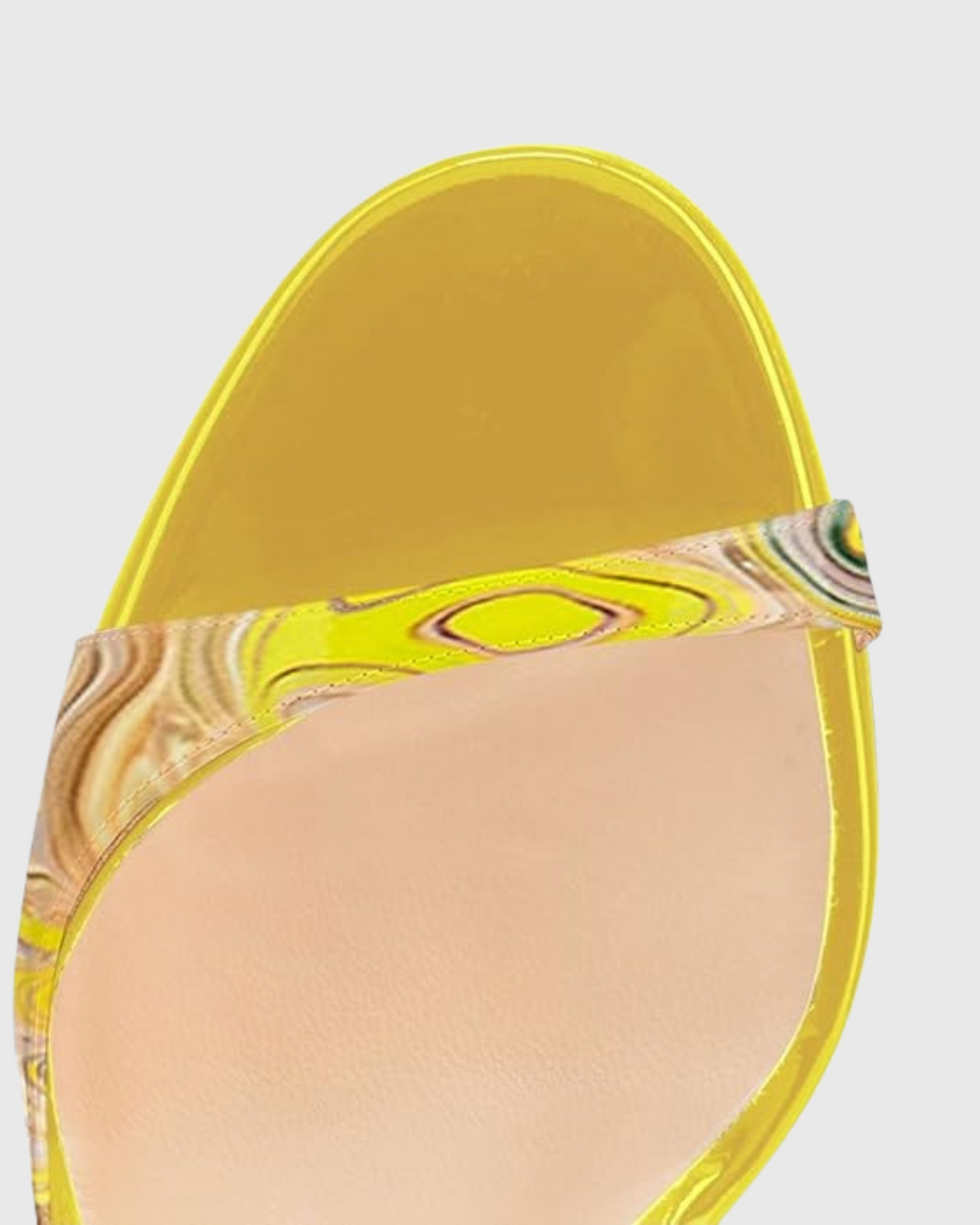 Tove Watercolor Print Pumps In Yellow