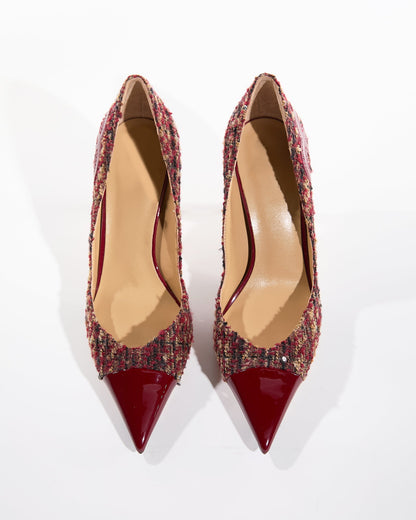 Una Tweed Splicing Pumps