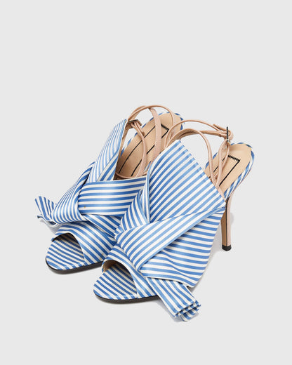 Val Stripe Lace Up Sandals
