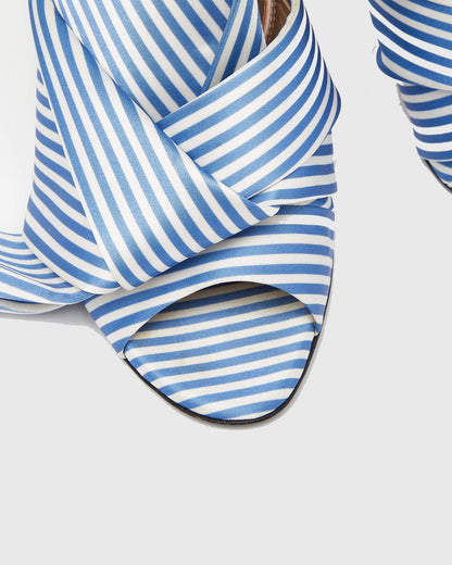 Val Stripe Lace Up Sandals