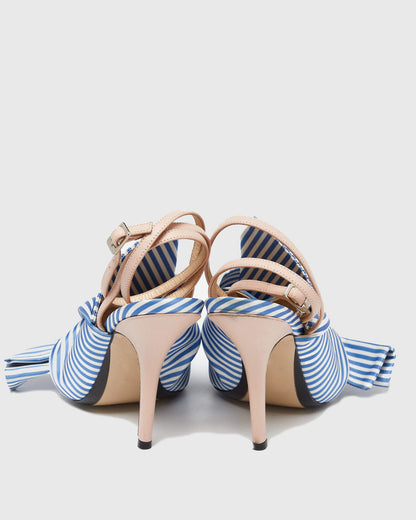 Val Stripe Lace Up Sandals