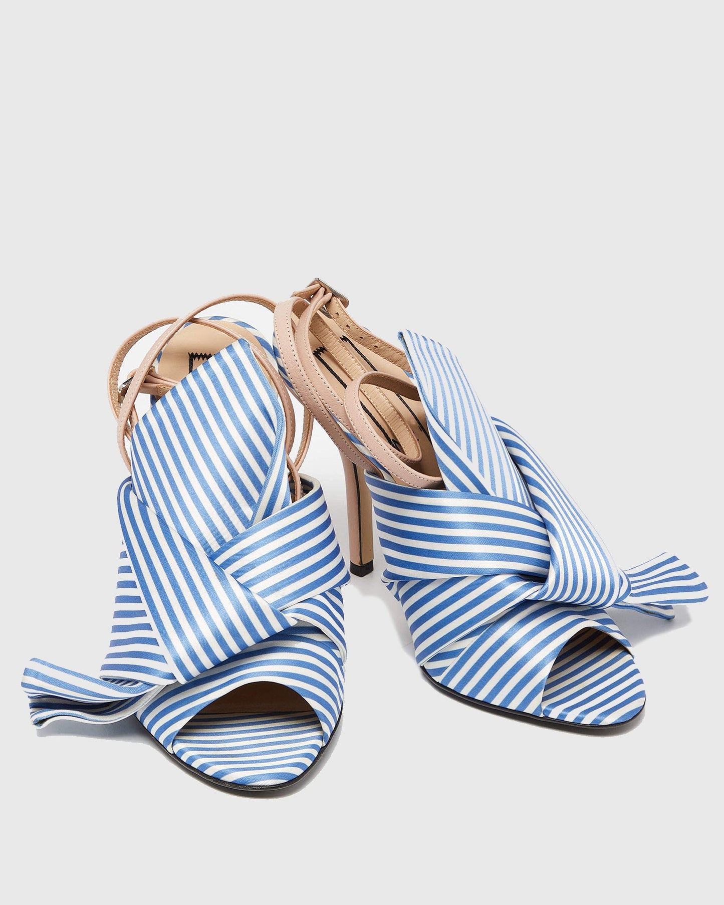 Val Stripe Lace Up Sandals