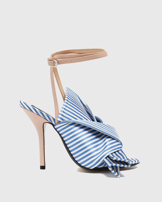 Val Stripe Lace Up Sandals