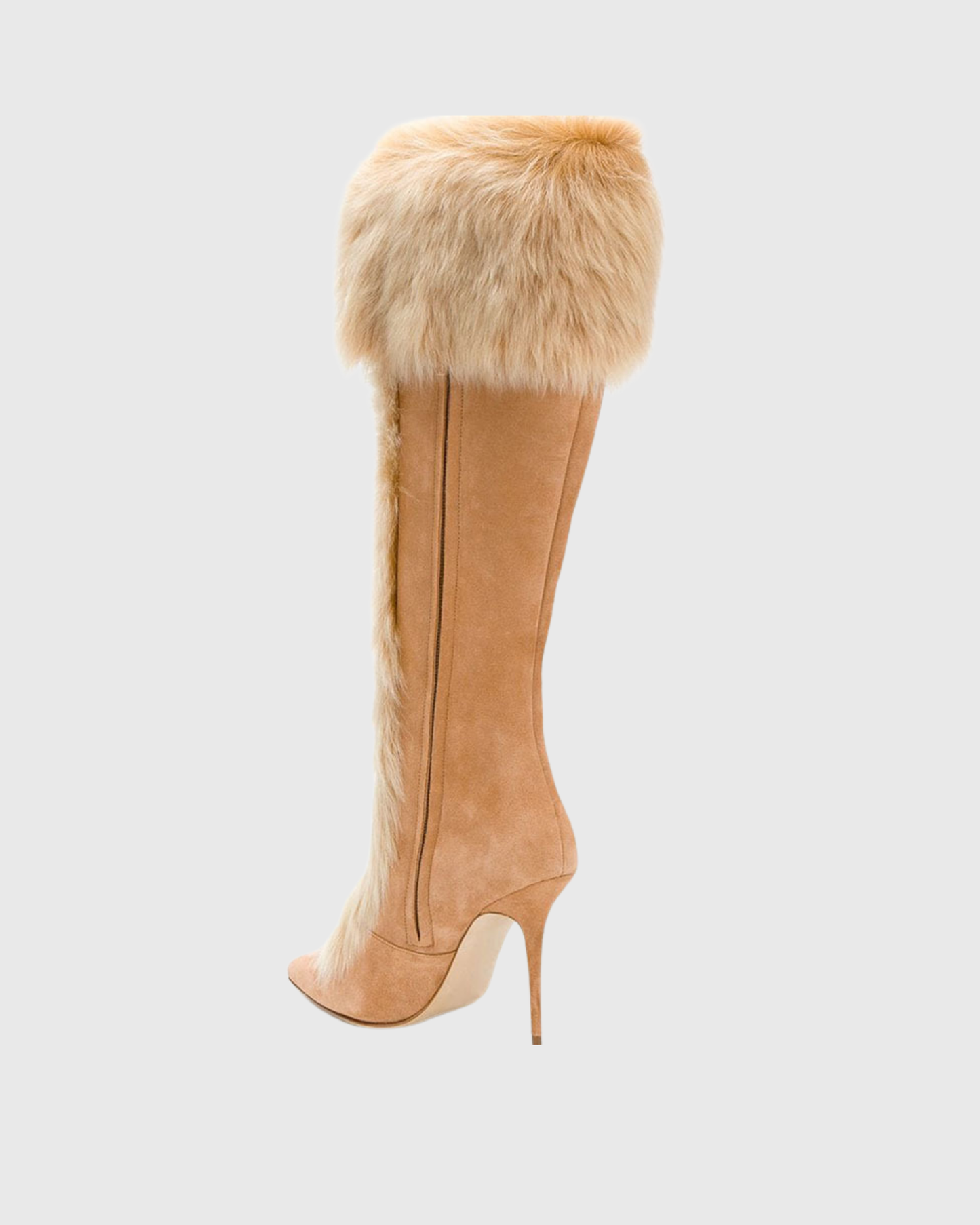 Vallea Faux Fur Boots In Orange