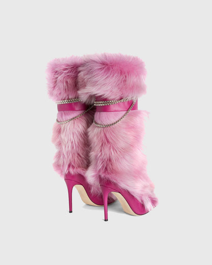 Vallea Faux Fur Knee High Boots