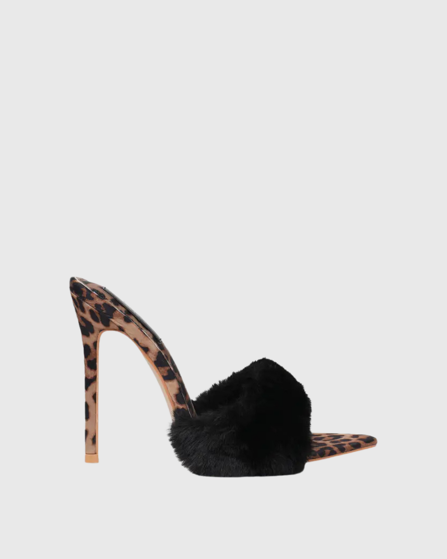 Vallea Leopard Print Faux Fur Slippers