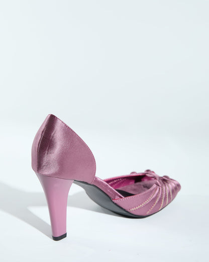 Valor Vintage Knot Ruch Pumps In Violet