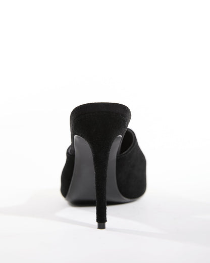 Vanda Silver Toenail Mules