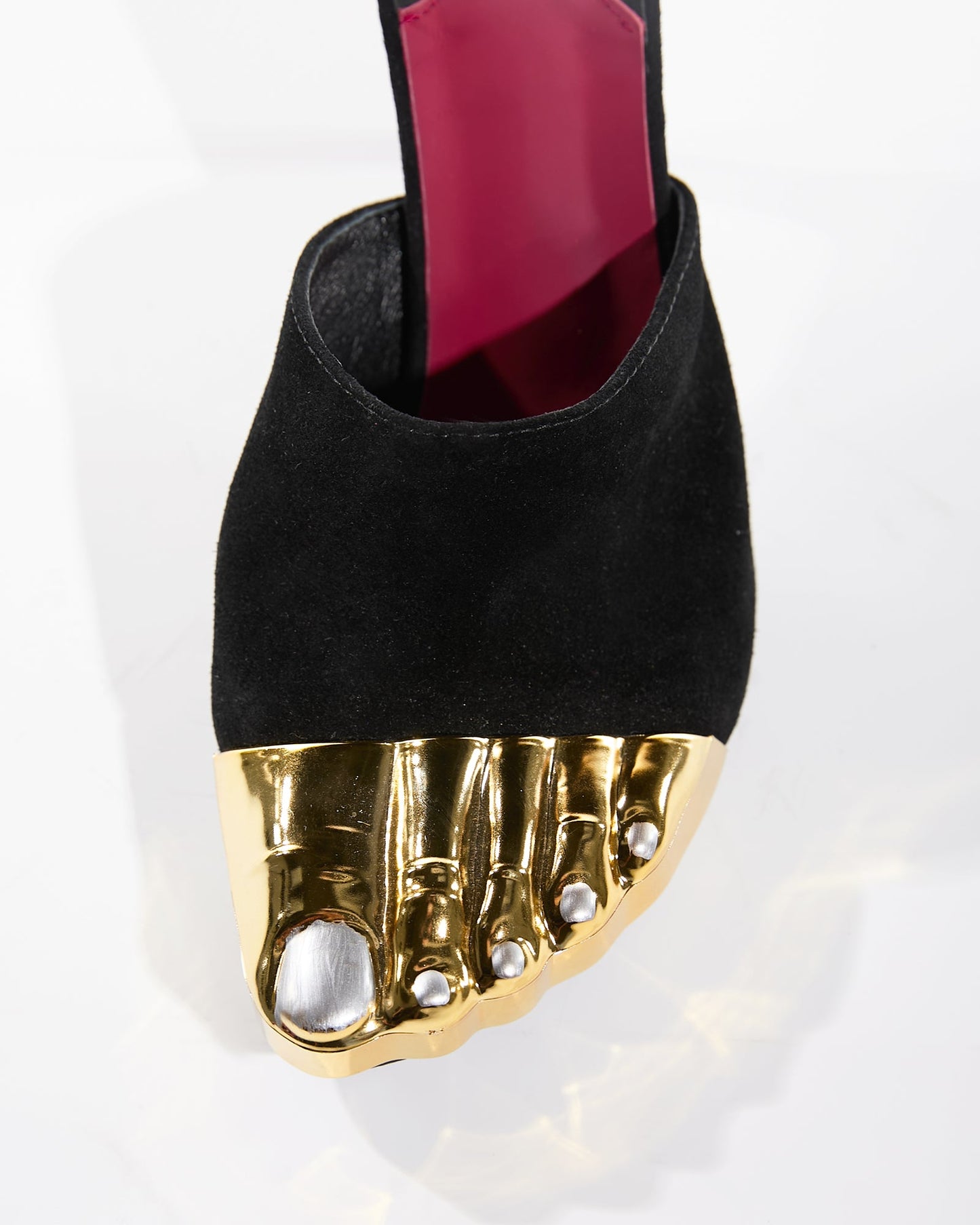 Vanda Silver Toenail Mules