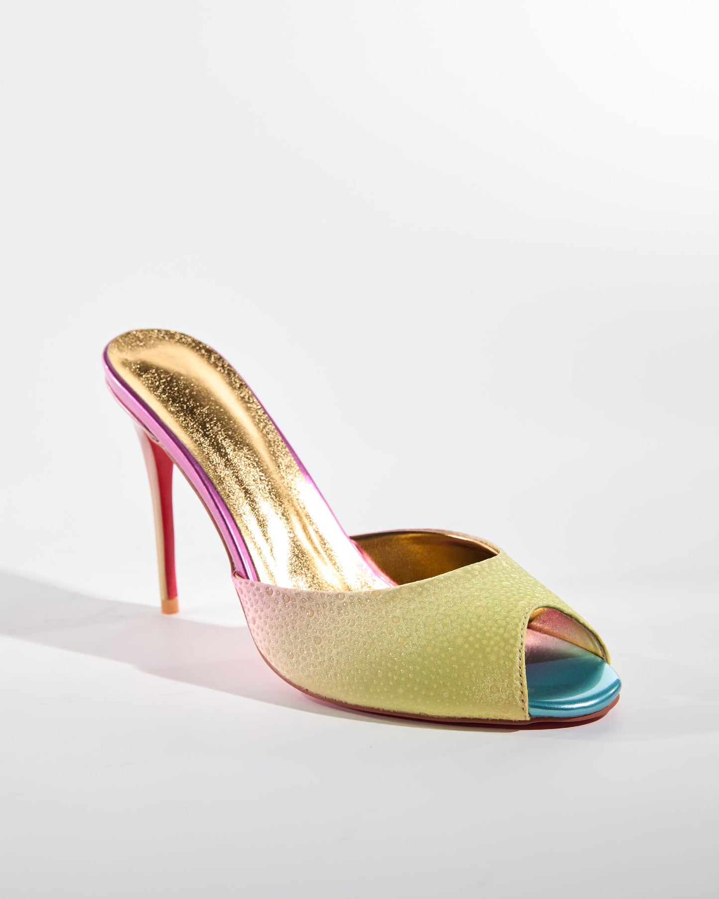 Veda Open Toe Mules In Rainbow