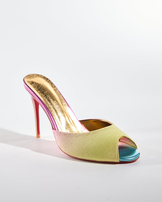 Veda Open Toe Mules In Rainbow