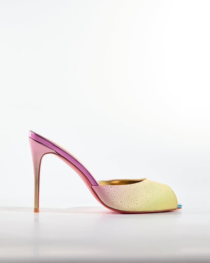 Veda Open Toe Mules In Rainbow