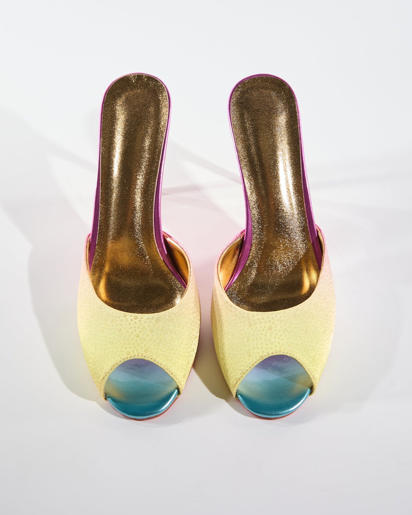 Veda Open Toe Mules In Rainbow
