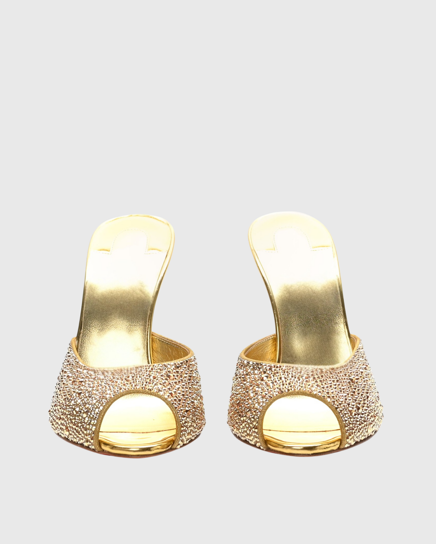 Veda Rivet Slippers In Gold