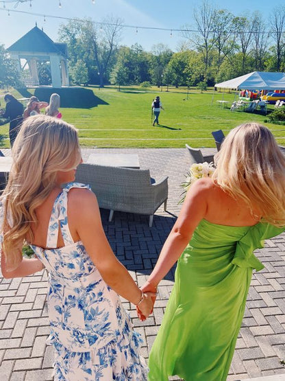 Flowy Floral A-Line Prom Dress Long Evening Dresses for Party Events