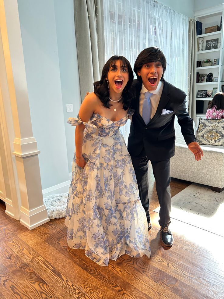 Special Floral Pattern Chiffon A-Line Prom Evening Dresses