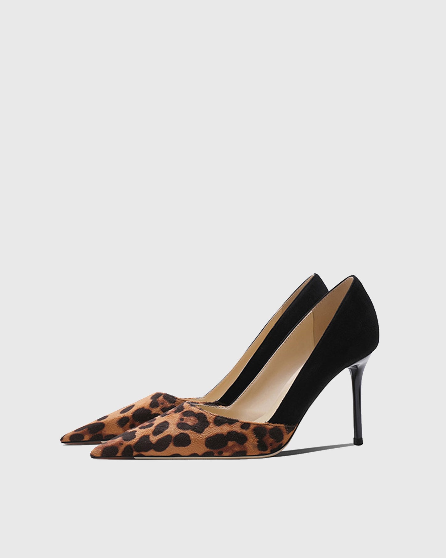Itala Leopard Print Splicing Pumps