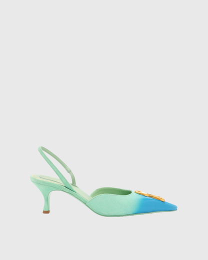 Yadira Metal Keyhole Pumps In Ombre