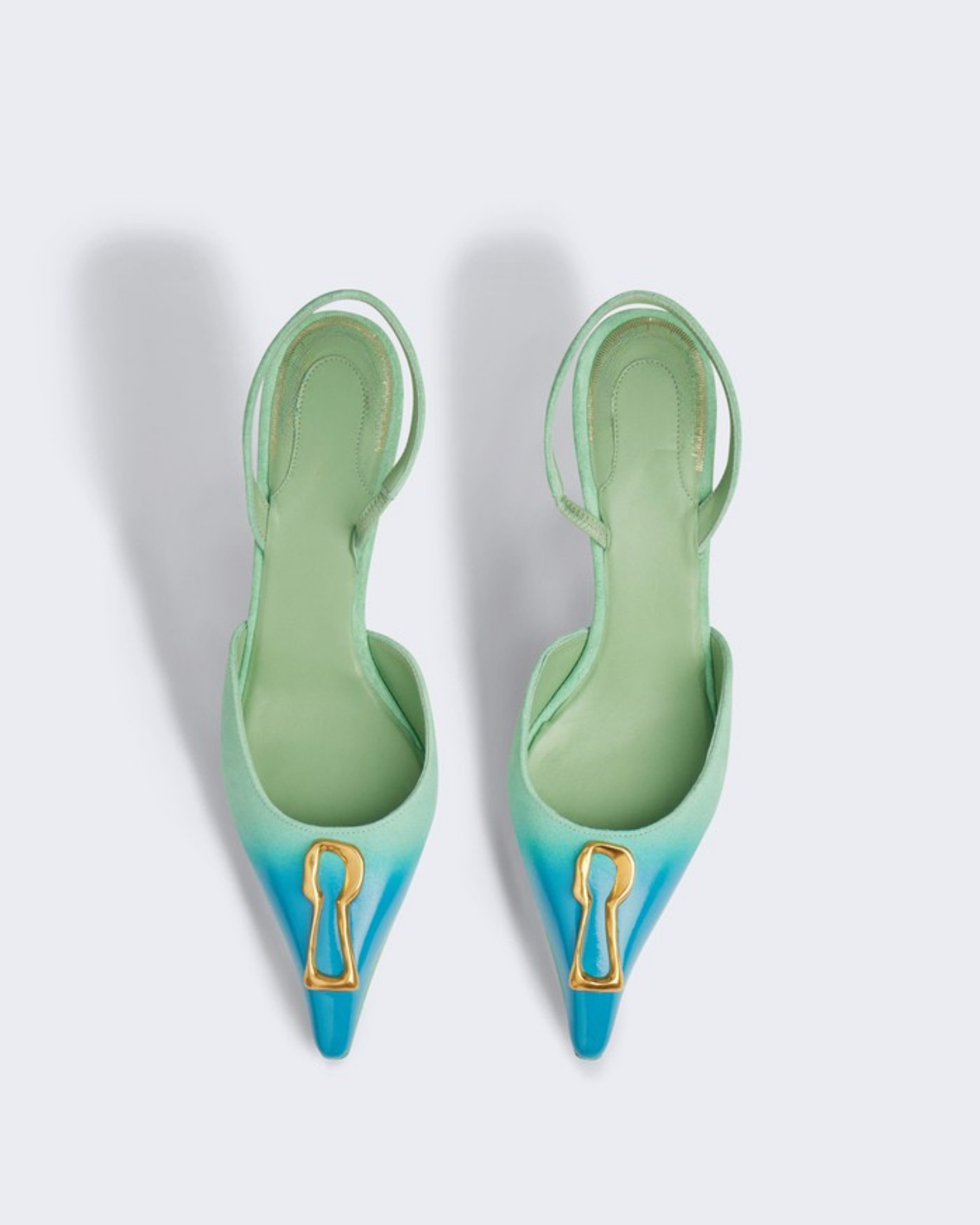 Yadira Metal Keyhole Pumps In Ombre