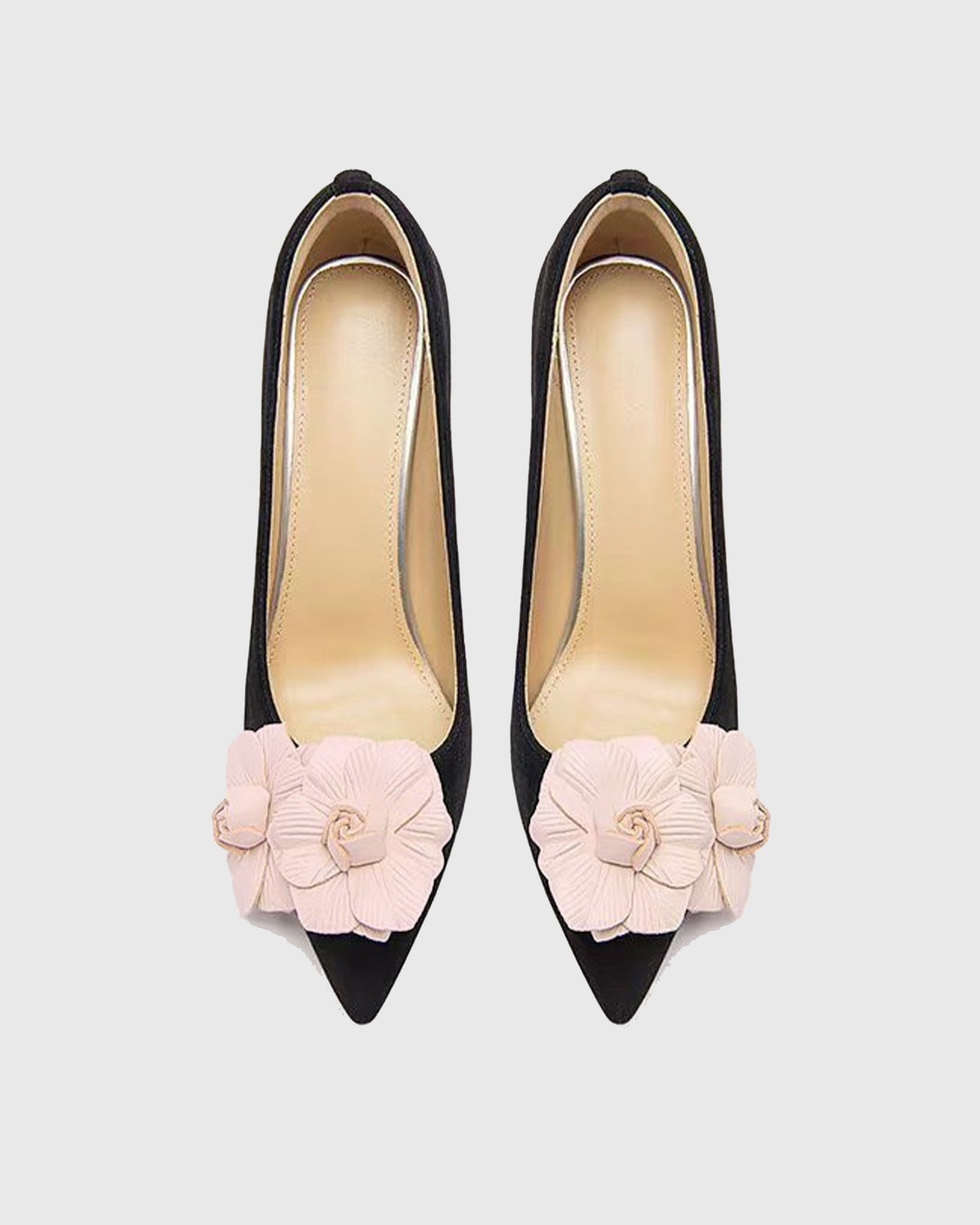Yasmin Twin Flower Velvet Pumps
