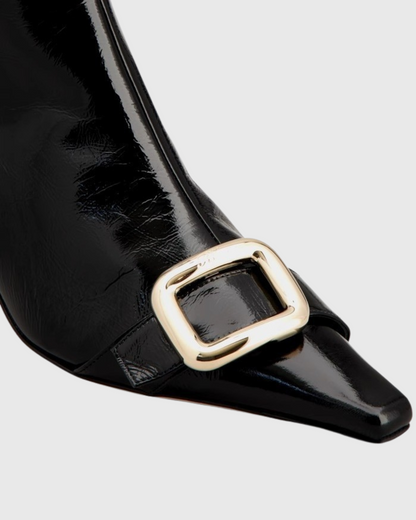 Yaxha Buckle Ankle Boots In Black