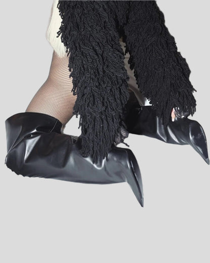 Yayoi Leather Over The Knee Boots