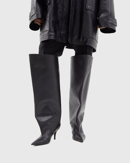 Yayoi Leather Over The Knee Boots