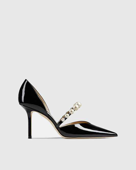 Yelena Pearl Strap Pumps In Black