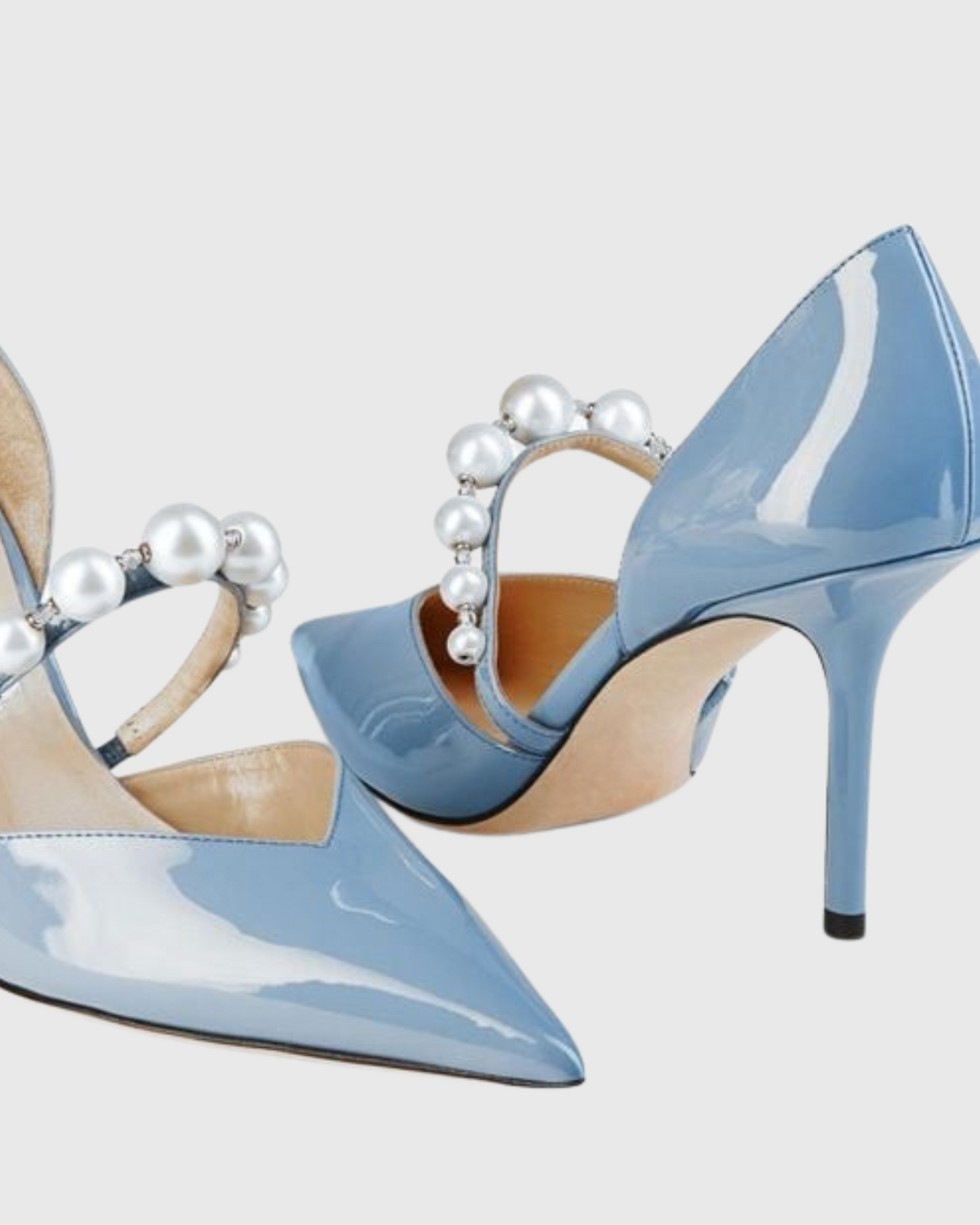 Yelena Pearl Strap Pumps In Blue
