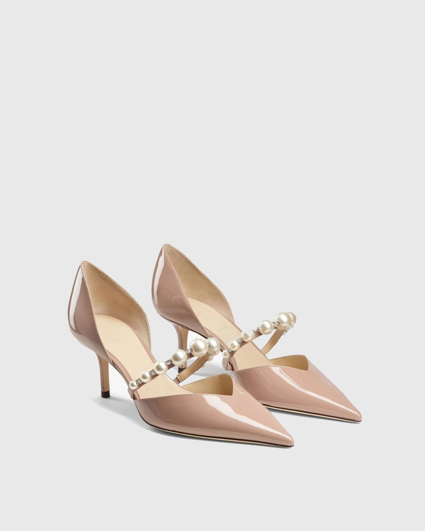 Yelena Pearl Strap Pumps In Pink