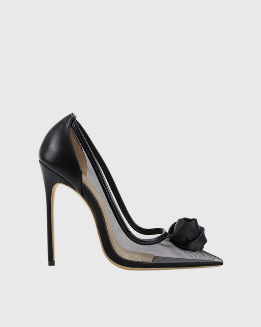 Zadie Rose Mesh  Pumps In Black