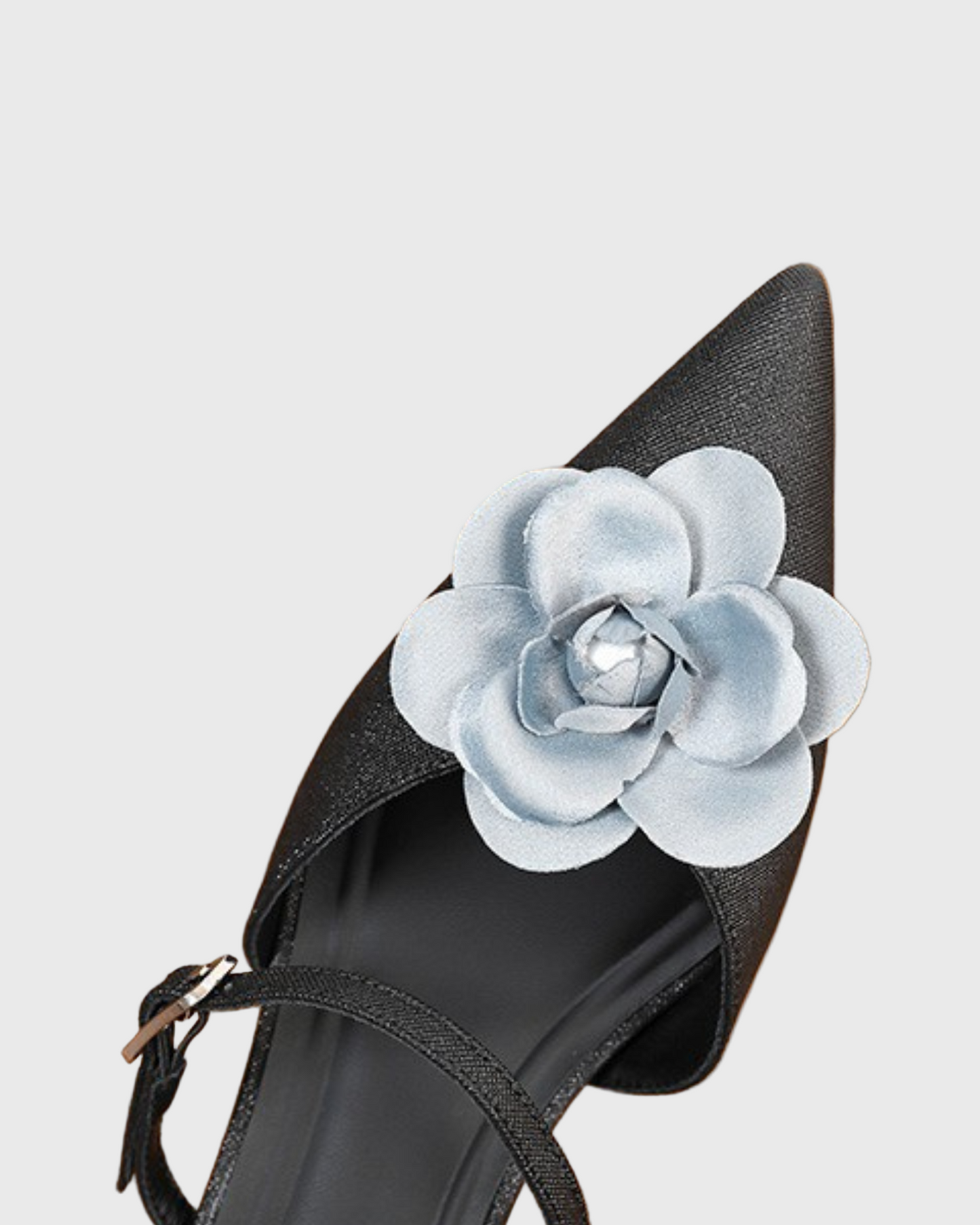 Zadie Rose Satin Mules In Black
