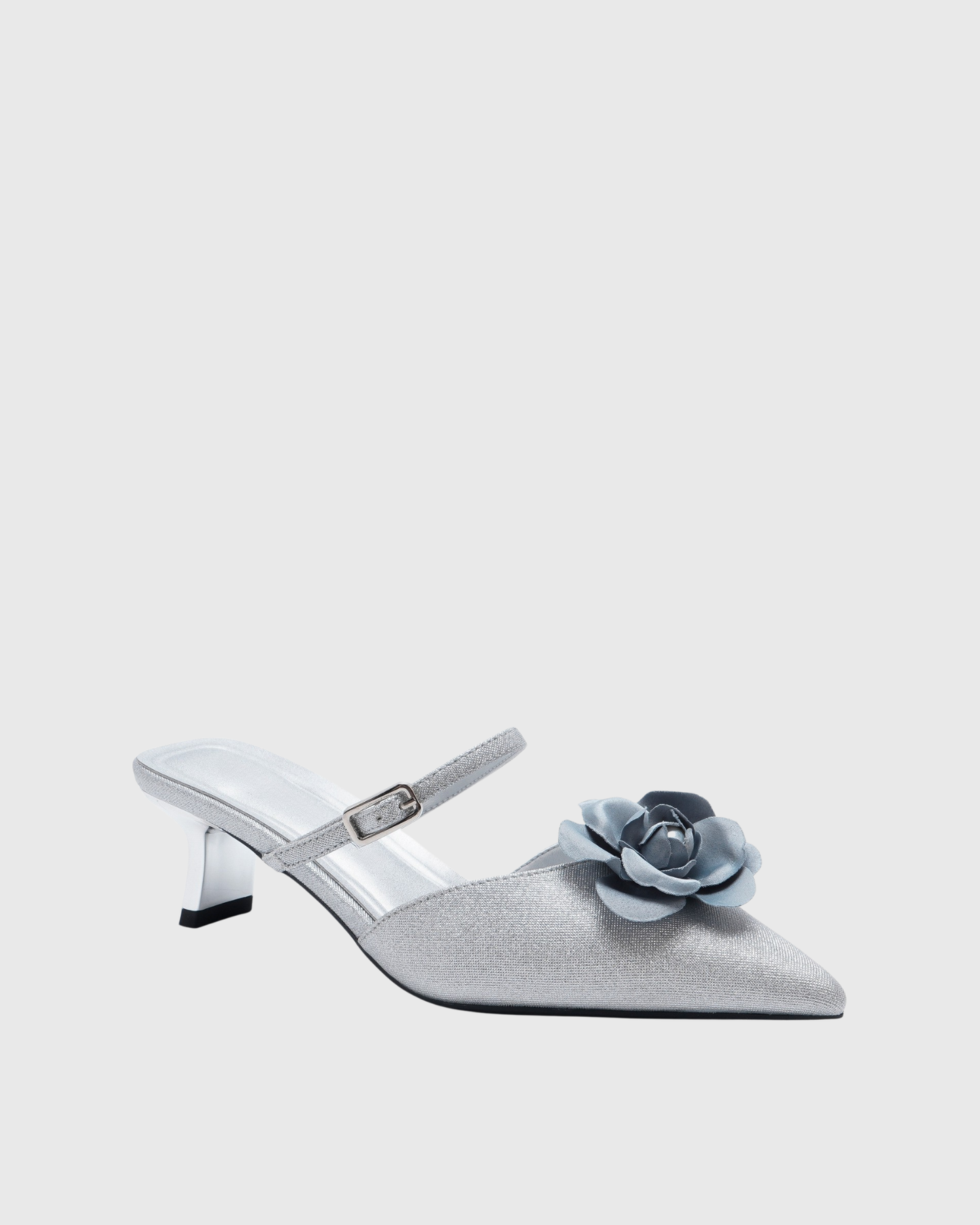 Zadie Rose Satin Mules In Blue