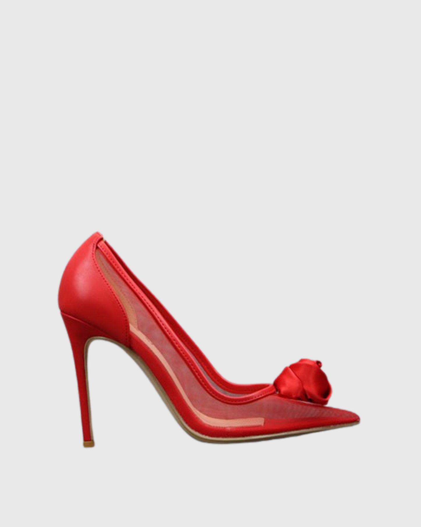 Zadie Rose Mesh  Pumps In Red