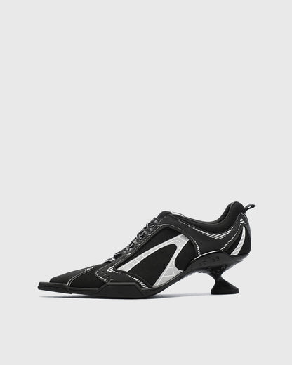 Zahava Lace up Sneaker Flared Heels In Black