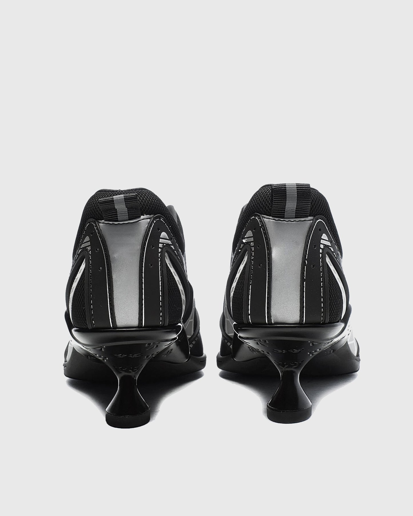 Zahava Lace up Sneaker Flared Heels In Black