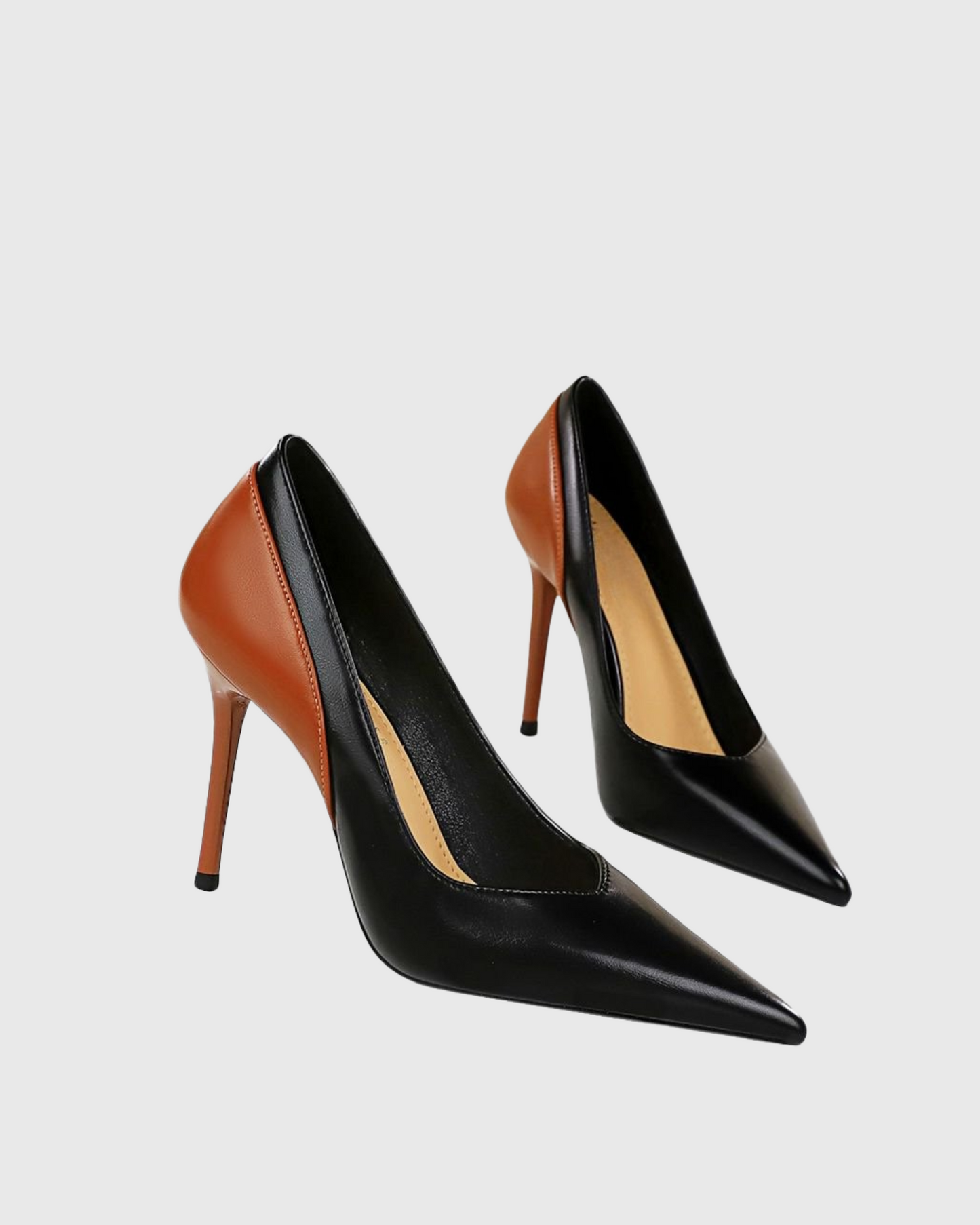 Zahrah Two Tone Splicing Pumps In Black