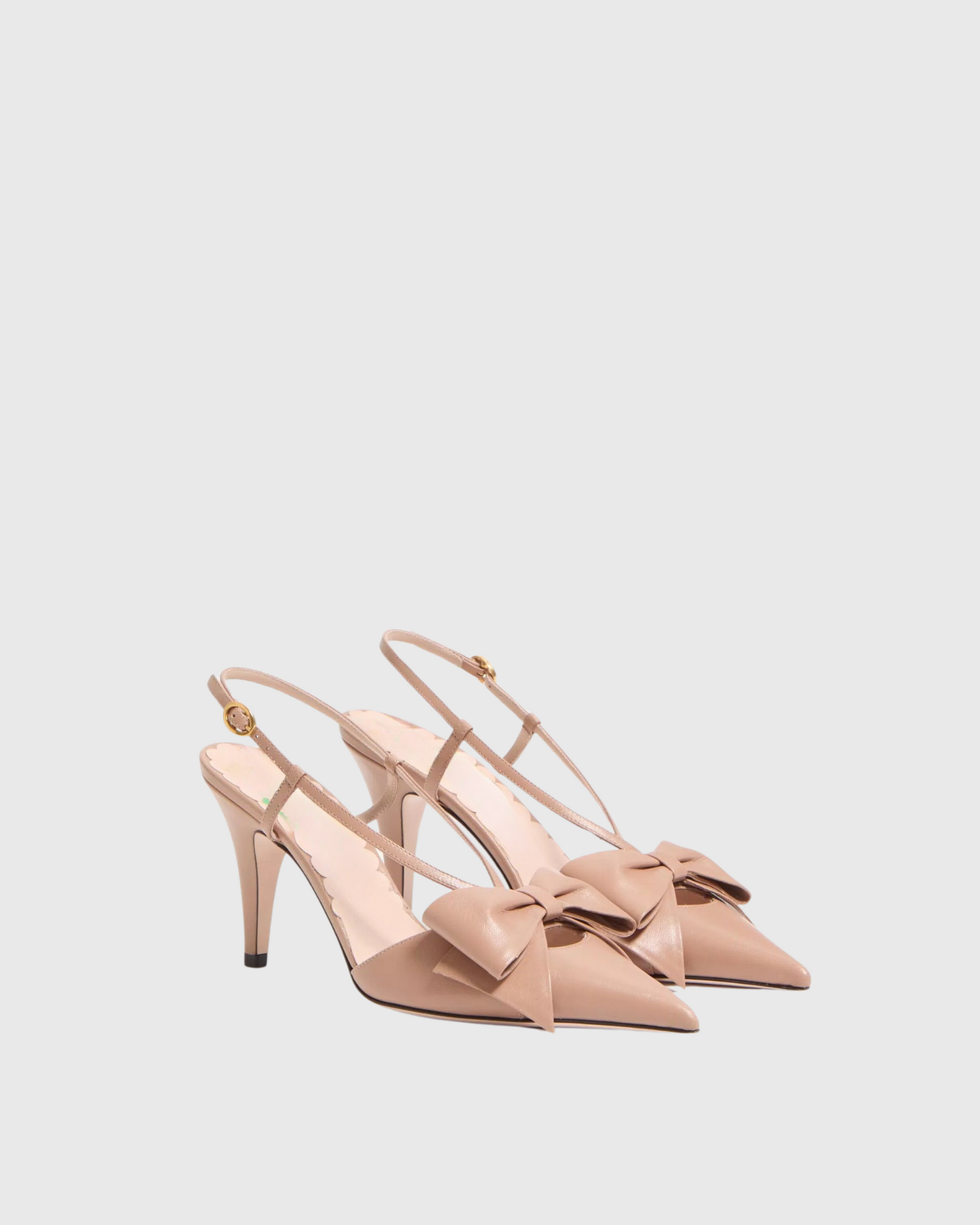 Zaina Bow Slingback Pumps In Mocha
