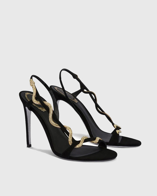 Zavala Rhinestone Snake Enwind Sandals